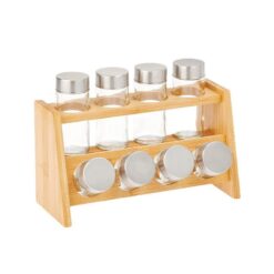 Bộ giá bằng gỗ đựng lọ gia vị