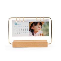 Bộ lịch để bàn đế gỗ khắc laser