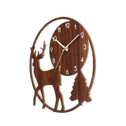 Đồng hồ gỗ hình con tuần lộc