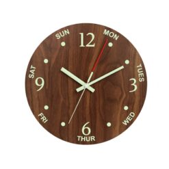 Đồng hồ treo tường bằng gỗ in logo