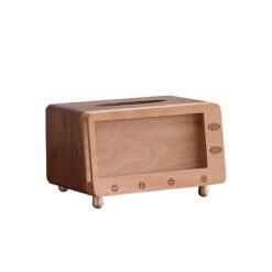 Hộp đựng giấy ăn bằng gỗ hình tivi