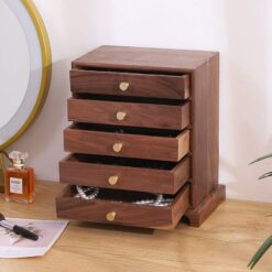 hop dung trang suc bang go chia nhieu ngan 60