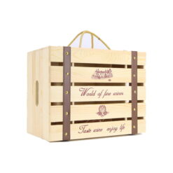 Hộp gỗ 6 chai đựng rượu khắc laser