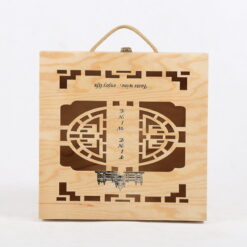 Hộp gỗ cnc 4 chai rượu 6 hop go cnc 4 chai ruou 403