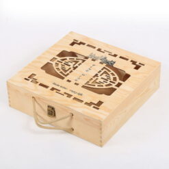 Hộp gỗ cnc 4 chai rượu 7 hop go cnc 4 chai ruou 417