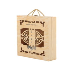 Hộp gỗ cnc 4 chai rượu