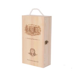 Hộp rượu 2 chai bằng gỗ