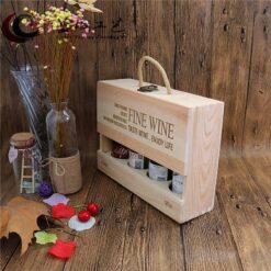 hop ruou bang go 4 chai khac laser 400