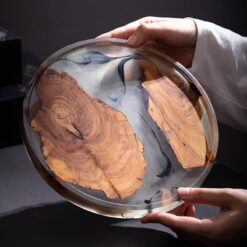 khay go ket hop nhua epoxy 180