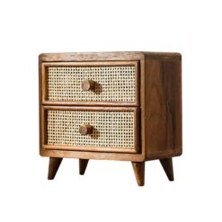 Tủ kê đầu giường decor bằng gỗ tự nhiên