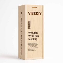 Hộp gỗ đựng rượu vang nắp trượt