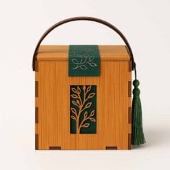 Hộp trà gỗ quai xách