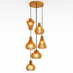Đèn thả chùm gỗ