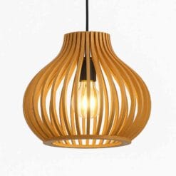 Đèn gỗ củ tỏi