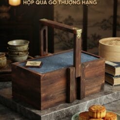 Hộp quà gỗ bánh Trung Thu thượng hạng